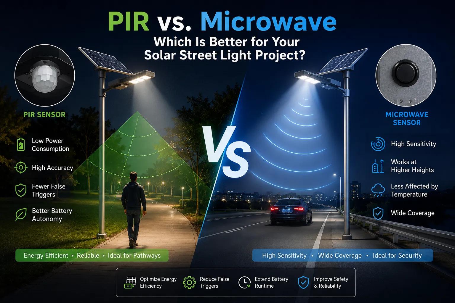 PIR vs. Microondas: o que é melhor para o seu projeto de iluminação pública s...