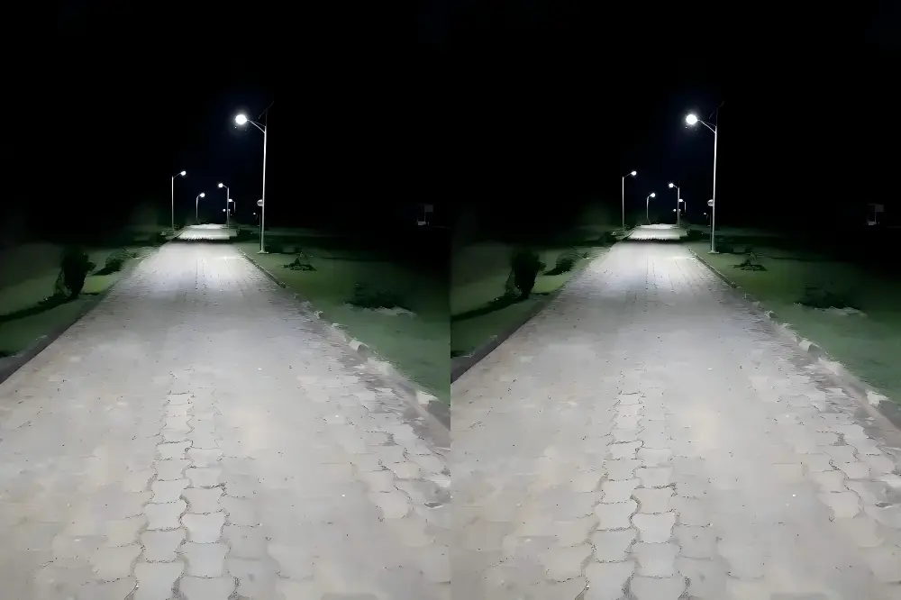Projeto de iluminação pública solar de 60 W para estradas rurais na Nigéria