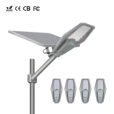 Luz de rua solar dividida com bateria LiFePO4